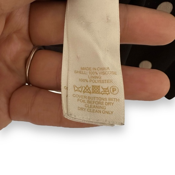 Kate Spade Black & White Dizzy Polka Dot Shift Mini Dress Size 0 - Picture 12 of 13